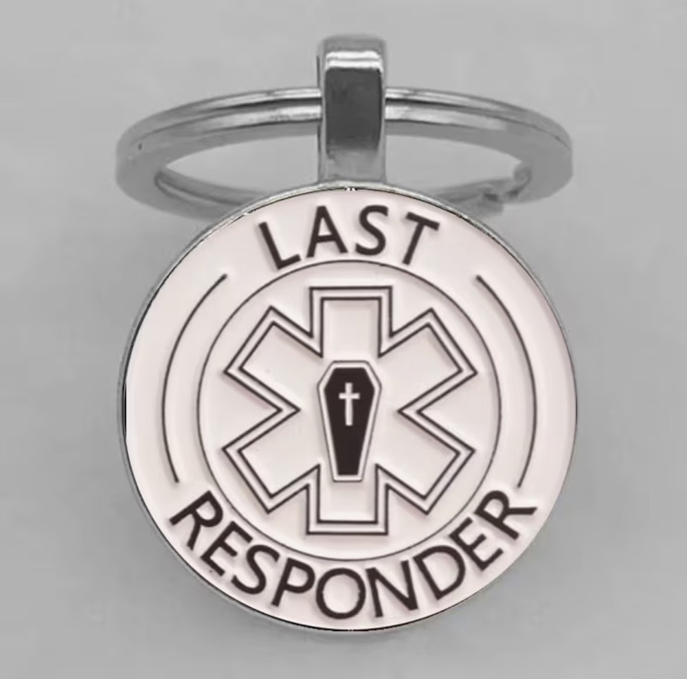 3/$25 Last Responder Casket Coroner EMS Stainless Steel Keychain NEW